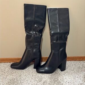 NIB Madden Girl Windsor Black Heeled Boots. Size 8.